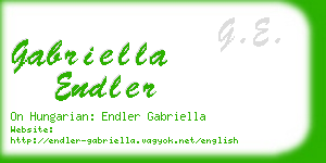 gabriella endler business card
